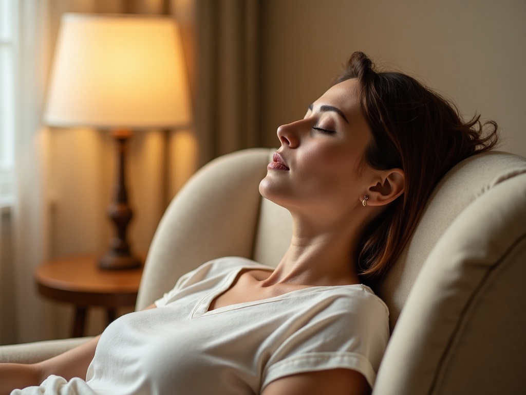 A peaceful hypnotherapy session room that reflects is hypnotherapy a legitimate medical practice — a comfortable chair and warm lighting in a professional wellness office
